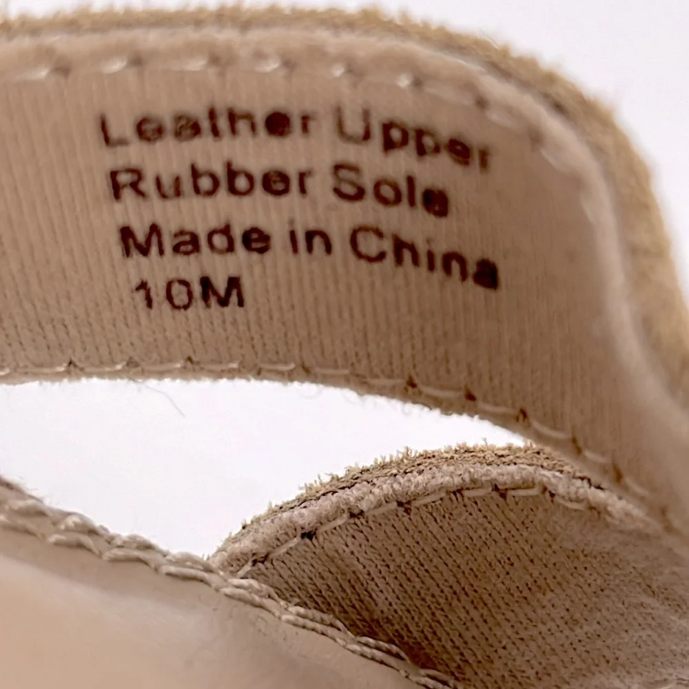 Splendid women’s Miner wedges suede leather sandals ankle strap Espadrille SZ 10